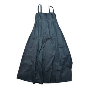 Forever 21 Black Cotton Midi Sundress Size Small Adjustable Straps EUC